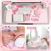 Reallnaive Coquette Makeup Mat for Vanity Top Protector, Dual Sided