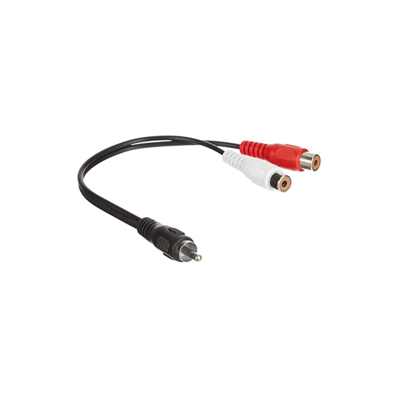 Premium Cord Cable 1x RCA Male to 2x RCA Female