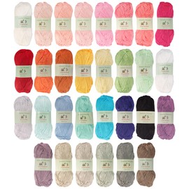 JubileeYarn Delightfully Bold Yarn - Bamboo Worsted Weight - 100g/Skein - Variety Pack - 4 Skeins