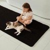 TYUU Black Bathroom Rug, Ultra Soft Bath Rugs Non Slip
