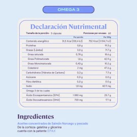 B-FIT B Omega 3 1800 mg Ácidos Grasos - 1080 mg EPA y 720 mg DHA - 180 Cápsulas de Omega-3 de Salmón Noruego y Pescado de Agua Fría - Patente EPAX - Cápsulas Softgel Inoloras