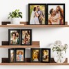 decorUhome Double 5x7 Picture Frame Vertical, Engineered Wood Bifold Photo