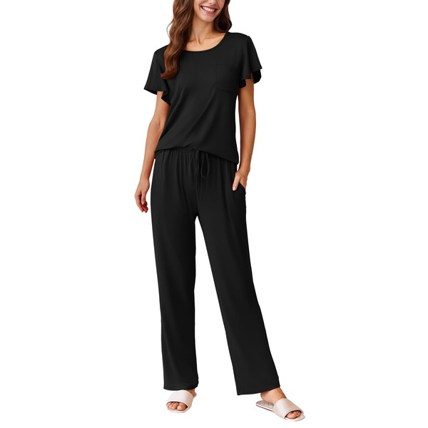 Ekouaer Pajama Sets for Women 2 Piece Lounge Set Short