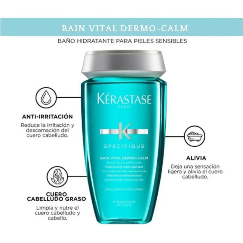 Shampoo Sensibilidad Bain Vital Dermo Calm Kerastase 250 Ml