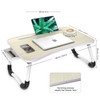 Zapuno Laptop Lap Desk, Foldable Laptop Table Tray with 4
