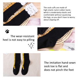 Siliget Chicken Legs Socks - Crazy Funny 3D Cartoon Chicken Leg Knee High Socks, UK Size 4-6 Casual Stockings for Cosplay and Party Accessories (Over the knee)