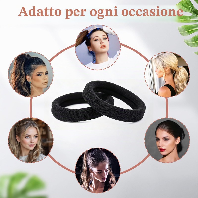 Elastici per capelli da ragazza, 6 mm, confezione da 50