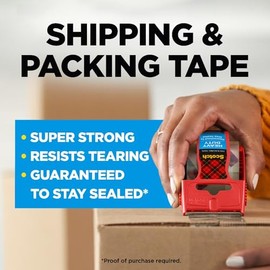 Scotch Packaging Tape High Performance, 1 each (Pack of 3)