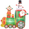 Udorich Christmas Inflatables Train for Heartwarming Holiday Cheer, Bright White