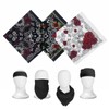 YUEHUINIAO 21'' Rose Pattern Bandana Head Scarf for Women Men