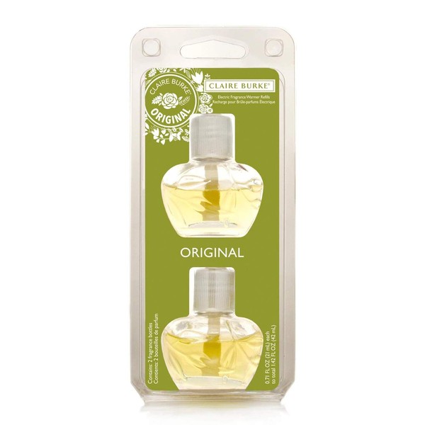 Claire Burke Plug in Scented Oil 2 Refills for Home and Bathroom, Original Scent 1.42 Oz