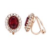 Yoursfs Burgundy Clip on Earrings for Women 18k Rose Gold