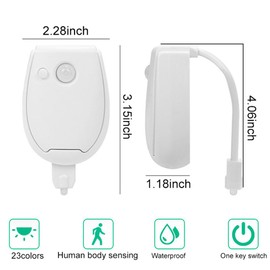Toilet Night Light, Motion Sensor Activated LED Lamp, 23 Colors Changing LED Inside Toilet Bowl Bathroom Nightlight for Bathroom Accessories Decor
