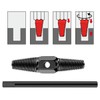 Double Head Screw Extractor with Stick, 1/2 and 3/4 Inch