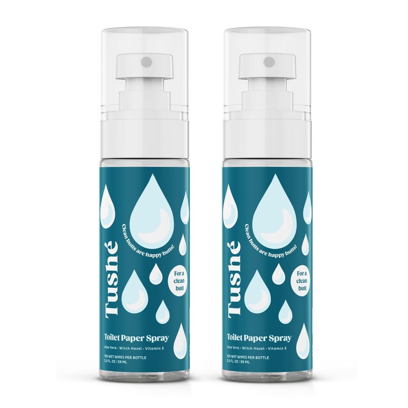 Toilet Paper Spray (2-Pack) – Flushable Wet Wipe Alternative for