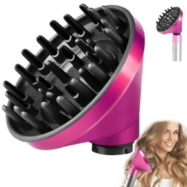 KiimSin Diffusor Aufsätze für Dyson Airwrap Styler HS01 HS03 HS05, Upgrade Diffusordüse umwandelbar für Airwrap Styler in eine Haartrockner （rosarot）