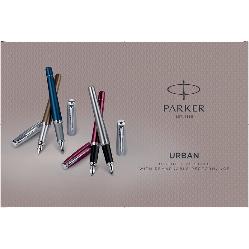 Parker Urban Premium Ballpoint Pen - Brushed Metal Metro Metallic