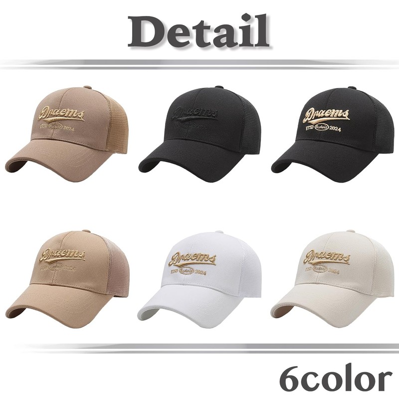 White Fang CZA213 Embroidered Mesh Cap, Hat, Summer, Fashion, Active,