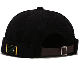 VIAUMBR Docker Hat Cap Docker Cap Hat Headscarf Fishing Hat Men Women, 34 Black