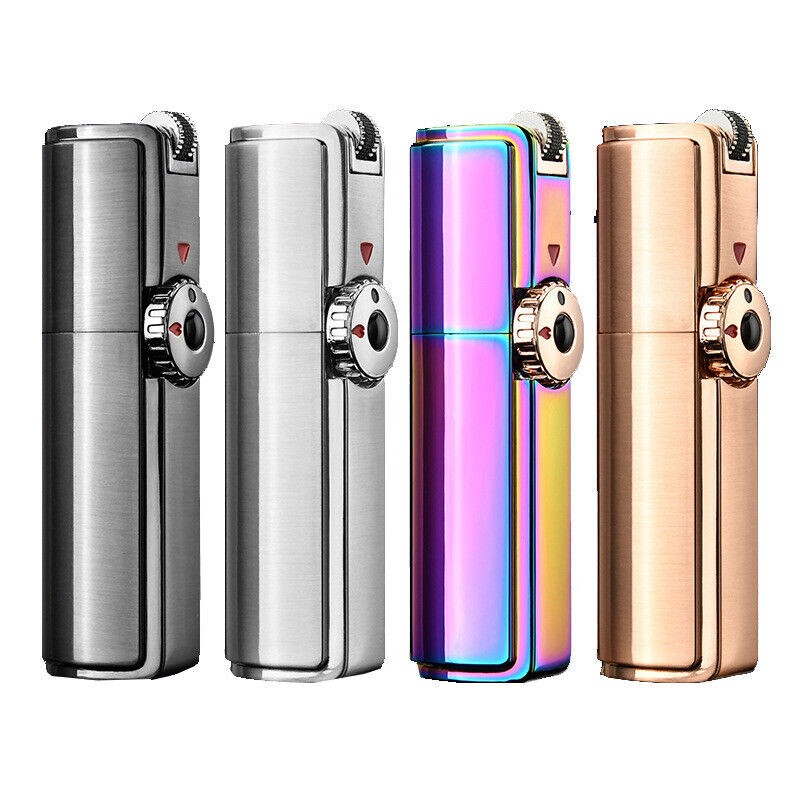 JOBON Retro Flint Ignite Triple Torch Windproof Lighter/Cigar Punch -