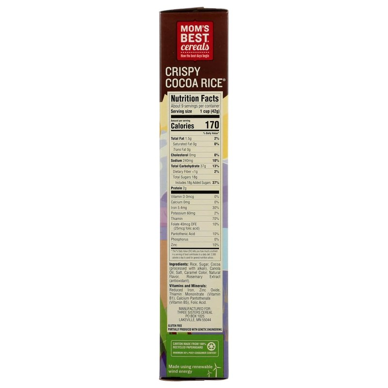 Mom's Best Cereals Crispy Cocoa Rice Cereal 13 oz (Pack