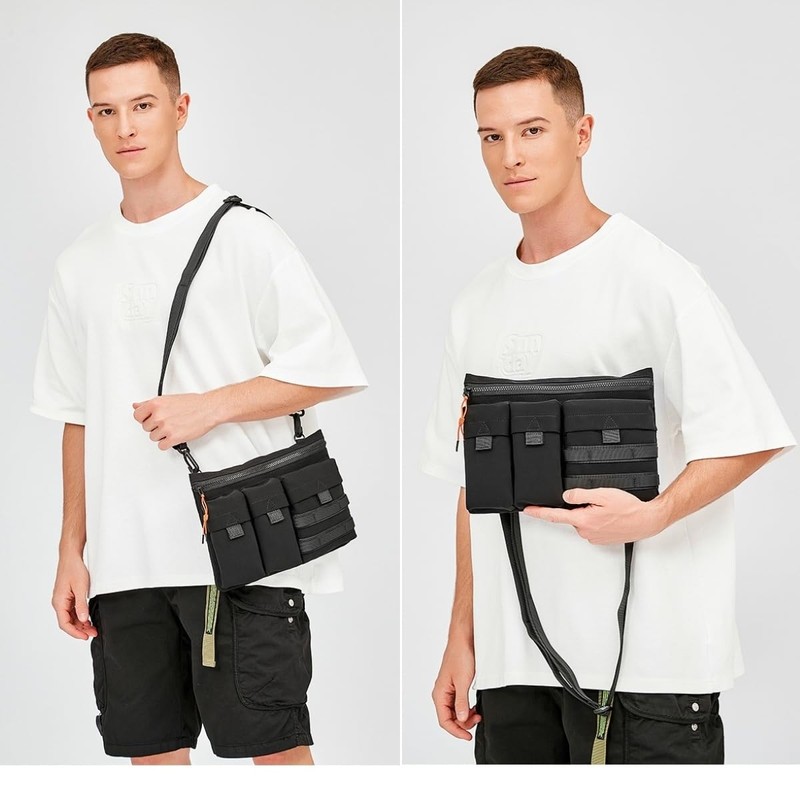 [V.W.V&others] Sacoche Shoulder Bag, One Shoulder Messenger Bag, Large Capacity,