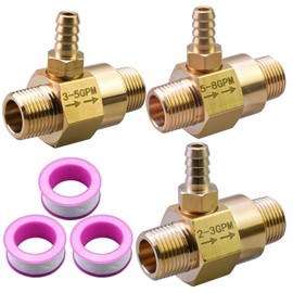 MQLPXI 2-8 Gpm Chemical Injector 100776 100775 100774 Fit for General Pump Pressure Washer, Orifice 1.8mm 2.1mm 2.3mm, Downstream Injector 4500 PSI Soap Injector 3/8" NPT-Male