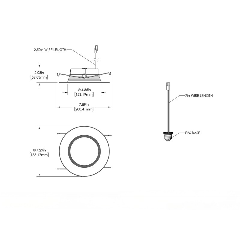 TCP LEDDR56BVCCT5 5/6 Inch LED Beveled Downlight - 50,000 Hour