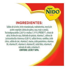 Leche de fórmula en polvo sin TACC Nestlé Nido Kinder en lata de 2.5kg - 1 año +