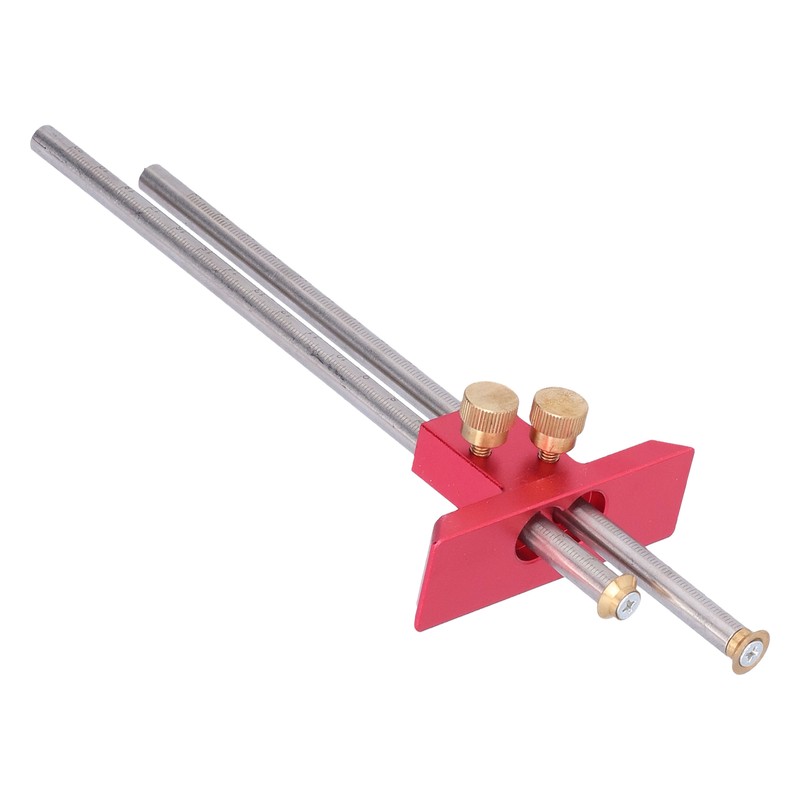 Woodworking Marking Gauge 20cm Clear Scale Double Head Scriber Ruler