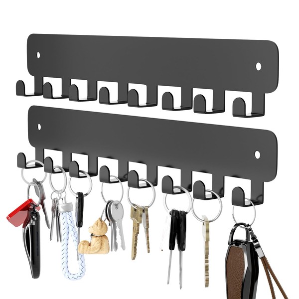 pickpiff 2 Pack Key Holder for Wall Adhesive, Key Hooks