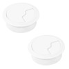 2 pieces - GedoTec® Cable grommet silver
