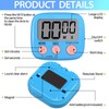 Leumoi 24 Pcs Digital Kitchen Timer Magnetic Timer Bulk On/Off