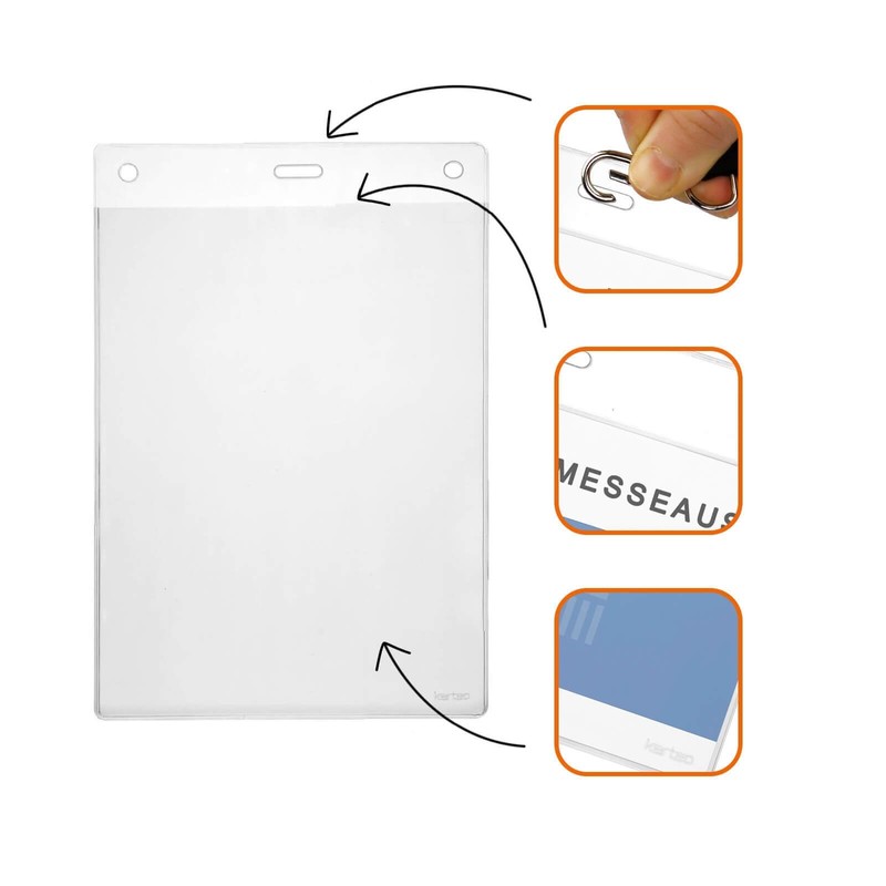 Karteo Vertical ID Card Holder DIN A6 105 x 148