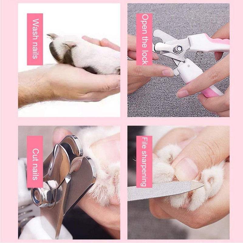 TopE Professional Pet Nail Trimmer with Safety Guard to Avoid