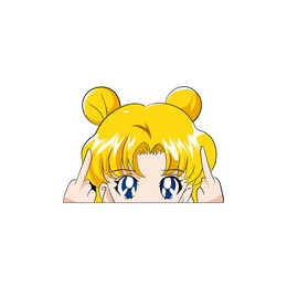 Sailor Tsukino Usagi Luna Peeker Anime Manga Decal Stickers Ideal for Cars Laptop Skateboard 5.5" in