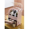 MOOCHI Pink Professional Large Cosmetic Makeup Organizer Dust Water Proof