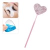 Espejo Para Extensiones De Pestañas, Forma Corazón Diamantes Rosa