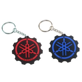 OSUWLSI 2pcs Mini Motorcycle PVC Key Chain Charm, Men Women Car Key Fob Key Ring for R6, multicoloured
