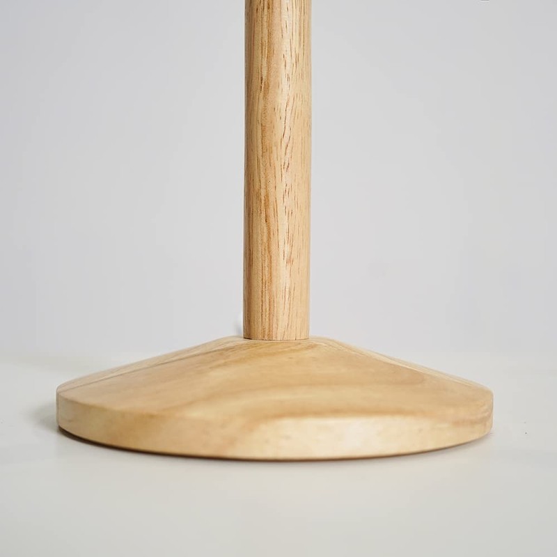 MiniSun Single Stem Natural Light Wood Table Lamp Base