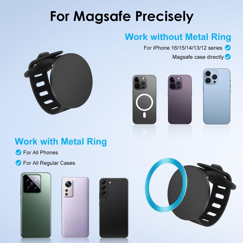EEEKit Magnetic Bike Mount Handlebar, 17 N52 Magnets Phone Holder