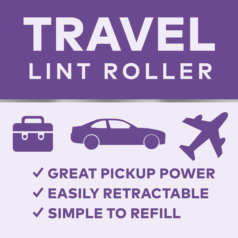 Scotch-Brite Mini Travel Lint Roller, Works Great On Pet Hair,