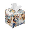Pzuqiu Starfish Seashell Tissue Box Cover Facial Tissue Holder Case