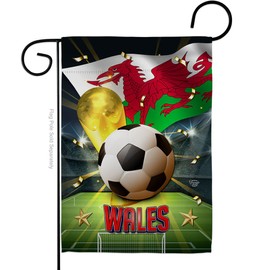 World Cup Welsh Flags Banner Home Decor Indoor Wall Art Patio Lawn Front Porch Room Decorations Outdoor Tapestry Yard Sign FIFA Soccer Gifts Sports Fan Party Trophy Game Football Goal Made In USA