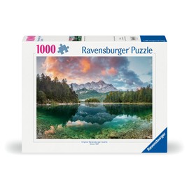 Ravensburger 12000358 - Zugspitze at the Eibsee, Germany - 1000 pieces jigsaw puzzle – Puzzle for adults and kids age 14 years up, nature puzzle, landscape jigsaw