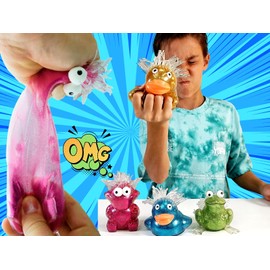 JA-RU Squeezy Goblins Squishy Glitter Animal (12 Goblins Assorted) Mini Sensory Squish Toys for Kids and Adult, Boys & Girls. Squeeze Fidget Stress Balls. Bulk Party Favors Classroom Prizes. 4348-12s