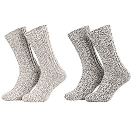 Piarini 4 pairs, Norwegian socks for men and women from sheep's wool, grey, natural blue, anthracite, mottled 35-38, 39-42, 43-46, 47-50. -