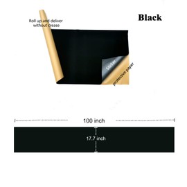 Self Adhesive Velvet Fabric, Adhesive Velvet Fabric Roll,Flocked Fabric for Jewelry Boxes, Glasses Boxes,Large Size:17.7 by 100 Inches (Black)