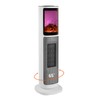 HINEIBER 750W/1500W Ceramic Tower Space Heater with 3D Flame, Electric