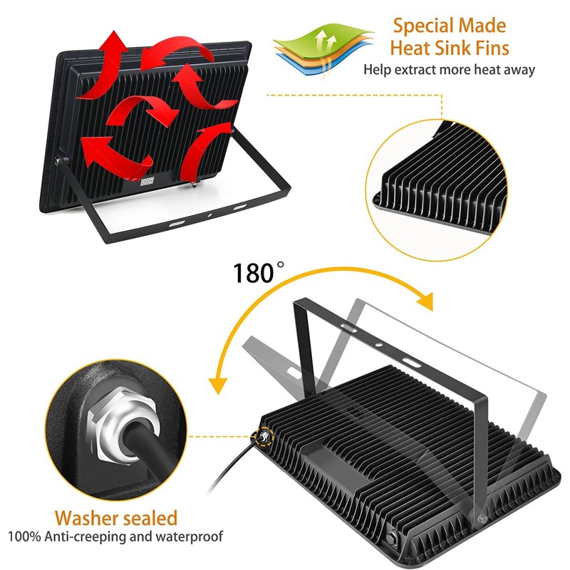 Gopretty 400W LED Flood Light Bulbs 2 Pack, Outdoor Waterproof